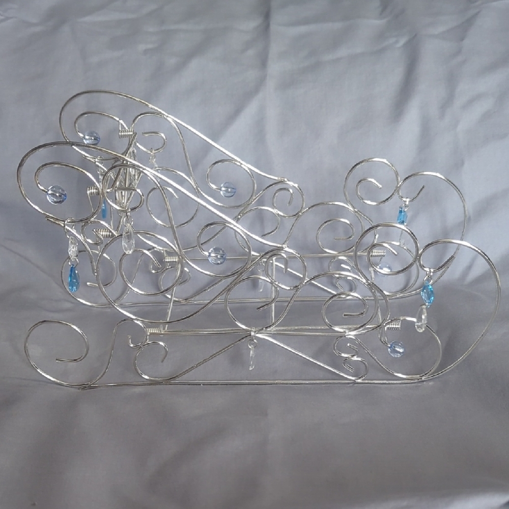 Avon Retired Sleigh Christmas Card Holder Foldable